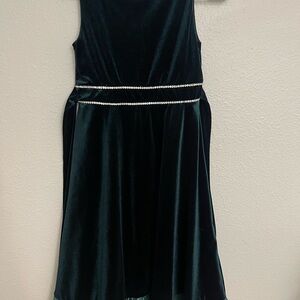 Elegant Velvet Dress with Pearl Accents